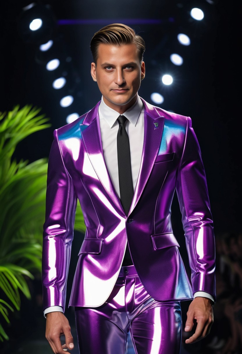 Jack Vosburgh in Las Vegas with a purple suit